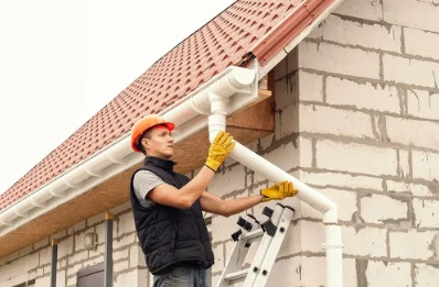 Pose et remplacement de gouttières à Péchabou